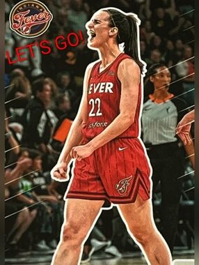 NEW! CAITLIN CLARK GLOSSY 8.5x11 INDIANA FEVER CREATED ORIGINAL ART POSTER SET!